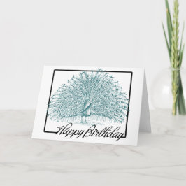 Tarjeta Cumpleaños Peacock