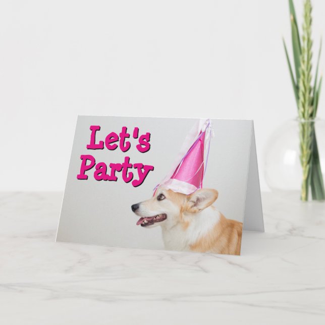 Tarjeta Cumpleaños Pembroke Welsh Corgi Dog (Anverso)