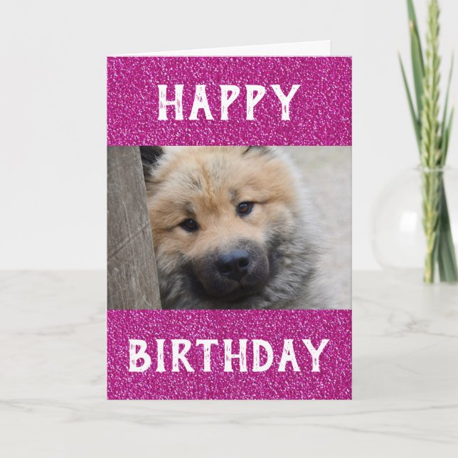 Tarjeta Cumpleaños Perrita Mamá La Mejor del Mundo Foto de (Anverso)