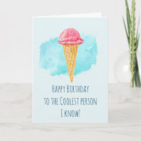 Cumpleaños Persona Más Genial Cono de Helado