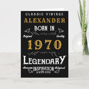 Tarjeta Cumpleaños Personalizado 1970 Agregar Su Nombre Le