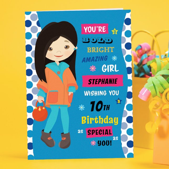 Tarjeta Cumpleaños personalizado - Chica asiático (Subido por el creador)