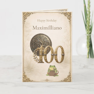 Tarjeta Cumpleaños personalizado Conoce a Zochi 100 años
