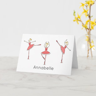 Tarjeta Cumpleaños personalizado de bailarina