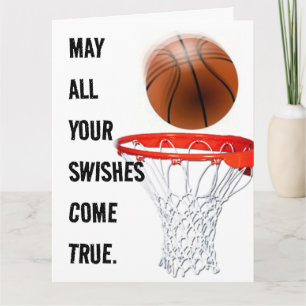 Tarjeta Cumpleaños Personalizado de Baloncesto