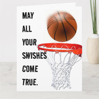 Tarjeta Cumpleaños Personalizado de Baloncesto