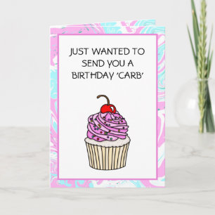 Tarjeta Cumpleaños personalizado de Cupcake Pun 