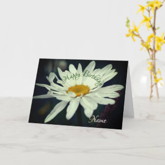 Tarjeta Cumpleaños personalizado de la Flor de margarita b