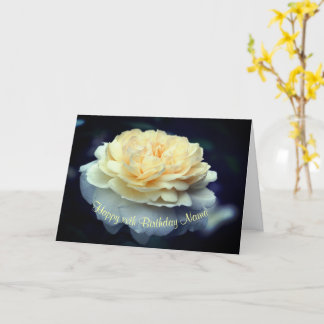Tarjeta Cumpleaños personalizado de la flor rosa amarilla