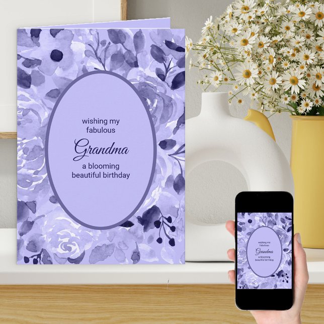 Tarjeta Cumpleaños personalizado de la lavadora floral de  (Subido por el creador)