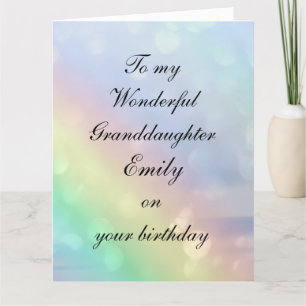 Tarjeta Cumpleaños personalizado de la nieta
