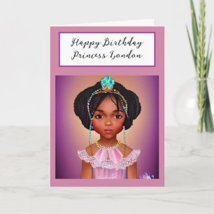 Tarjeta Cumpleaños personalizado de la princesa de bonito