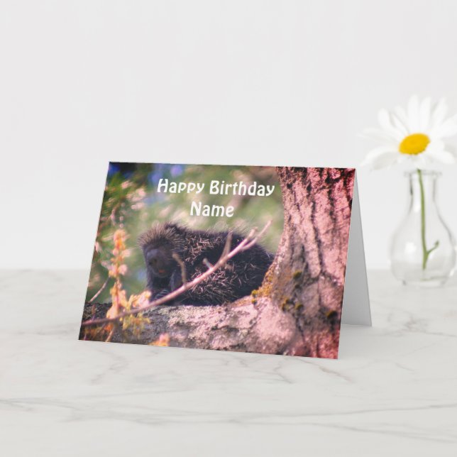 Tarjeta Cumpleaños Personalizado de la Vida Silvestre Porc (Planta pequeña)
