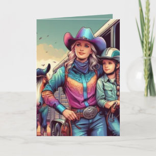 Tarjeta Cumpleaños personalizado de las chicas de Rodeo oc