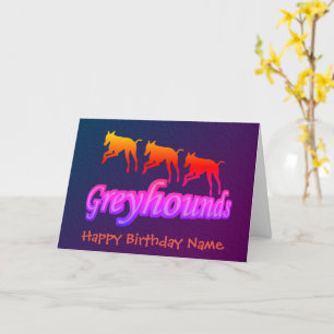 Tarjeta Cumpleaños personalizado de los Greyhounds arcoiri