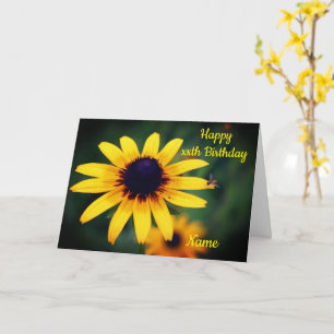 Tarjeta Cumpleaños personalizado de Susan Flower Black Eye
