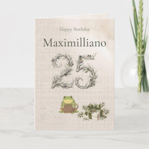 Tarjeta Cumpleaños personalizado de Zochi a los 25 años