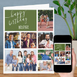 Tarjeta Cumpleaños personalizado del Collage de fotos Brot<br><div class="desc">Tarjeta de cumpleaños personalizada para su hermano (editable). La plantilla de fotos está lista para que añadas 7 de tus fotos favoritas y también puedes editar "HERMANO" si prefieres decir hermano gemelo, hermano mayor o su nombre, por ejemplo. Dentro, la tarjeta dice "feliz cumpleaños" y también tienes la opción de...</div>
