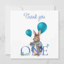 Cumpleaños personalizado del conejo de primer año