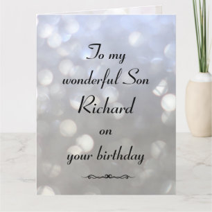 Tarjeta Cumpleaños personalizado del hijo