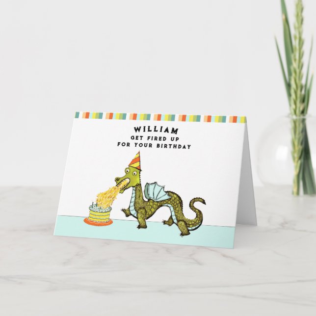 Tarjeta Cumpleaños personalizado del niño (Anverso)