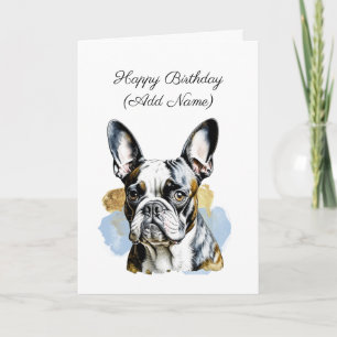 Tarjeta Cumpleaños personalizado del Terrier de Boston