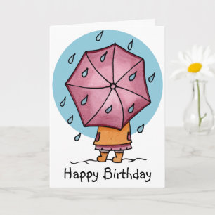 Tarjeta Cumpleaños Personalizado Días Lluviosos