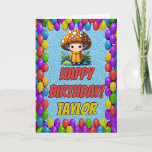 Tarjeta Cumpleaños Personalizado Guardian de Hongos