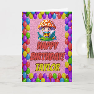 Tarjeta Cumpleaños Personalizado Guardian de Hongos