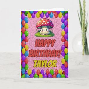 Tarjeta Cumpleaños Personalizado Guardian de Hongos