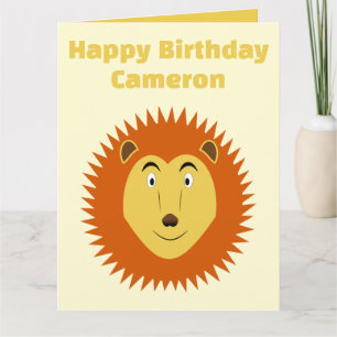 Tarjeta Cumpleaños personalizado Leo signo de la estrella