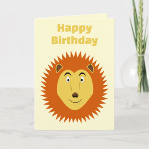 Tarjeta Cumpleaños personalizado Leo signo de la estrella