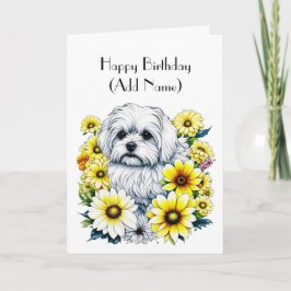 Tarjeta Cumpleaños personalizado maltés lindo