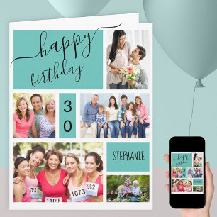 Tarjeta Cumpleaños personalizado para cualquier edad Colla