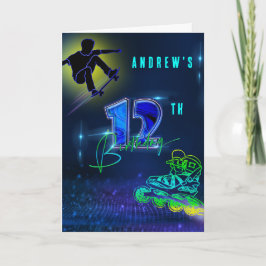 Tarjeta Cumpleaños personalizado para niño de 12 años