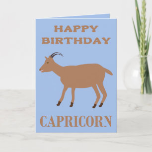 Tarjeta Cumpleaños Personalizado Signo Capricornio Cabra