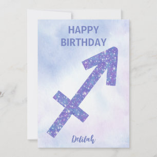 Tarjeta Cumpleaños personalizado signo Sagitario bonito
