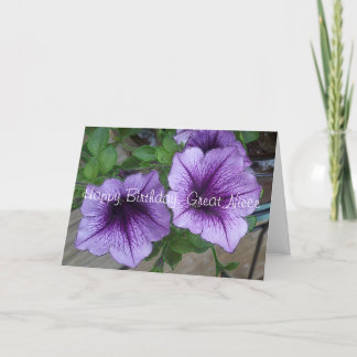 Tarjeta Cumpleaños Petunias