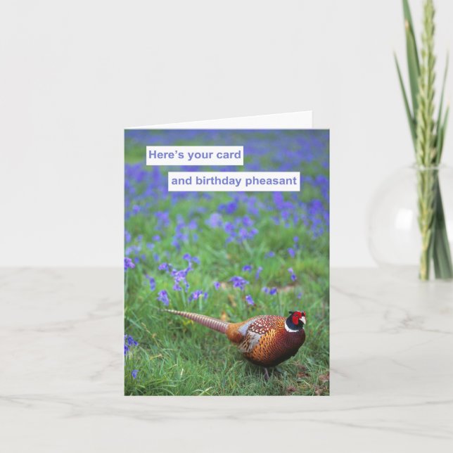 Tarjeta Cumpleaños Pheasant (Anverso)