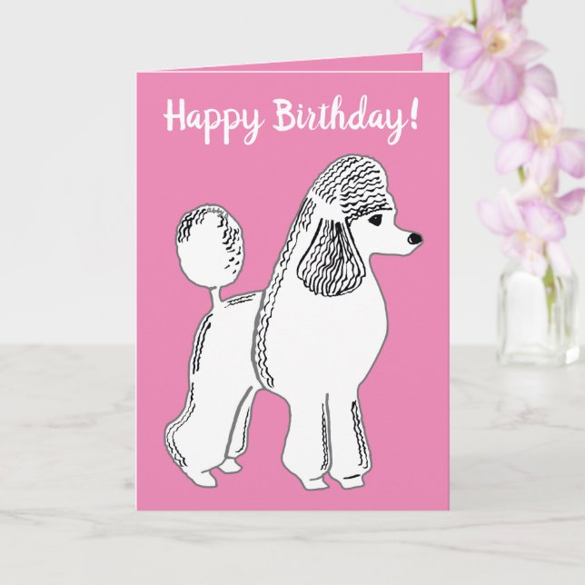 Tarjeta Cumpleaños! Pink de cangrejo blanco estándar (Orquídea)