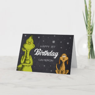 Tarjeta Cumpleaños Pizarra del Grinch