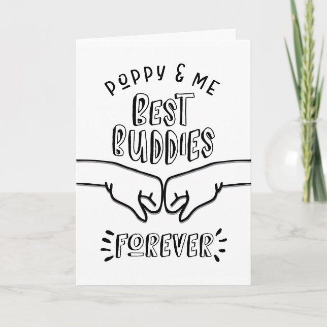 Tarjeta Cumpleaños - Poppy & Me, los mejores amigos para s (Anverso)