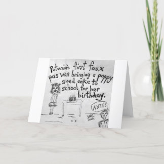 Tarjeta Cumpleaños Poppy Seed Cake Faux Pas
