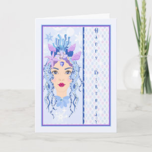 Tarjeta Cumpleaños por 13 años. Hija vieja en azul