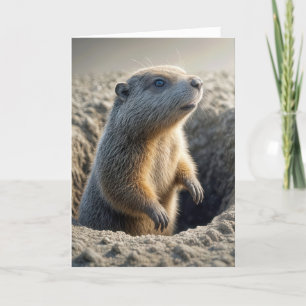 Tarjeta Cumpleaños por el Día de la Marmota