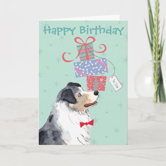 Tarjeta Cumpleaños presenta a Aussie (Anverso)