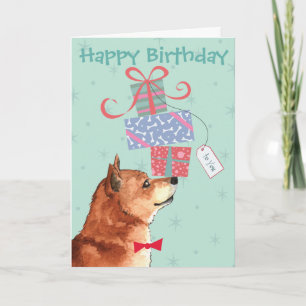 Tarjeta Cumpleaños presenta a Shiba Inu