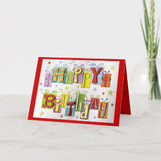 Tarjeta Cumpleaños Presenta Cumpleaños