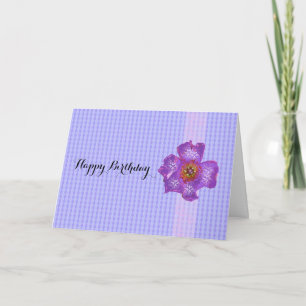 Tarjeta Cumpleaños Purple Floral