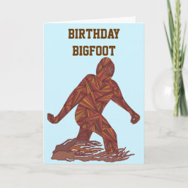 Tarjeta Cumpleaños que camina Bigfoot de Z Bigfoot
